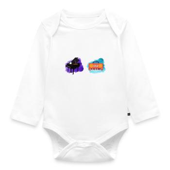 Ich Du - Pianiste Pianiste - Body Bébé bio manches longues - blanc - Devant