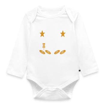 Disc Golf Disc Golfer - Organic Longsleeve Baby Bodysuit - white - Front