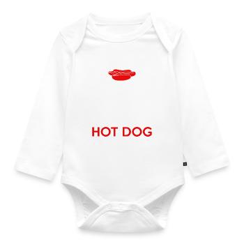 Hotdog Lover Hot Dogs Gifts - Organic Longsleeve Baby Bodysuit - white - Front