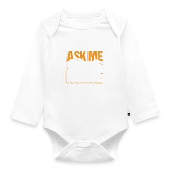Ask Me About Nurse Skills Hospital Doctor Saying - Organic Longsleeve Baby Bodysuit - white - Front