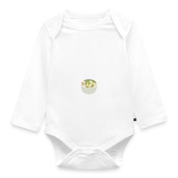 Vegetable Lover Vegetarian Gifts - Organic Longsleeve Baby Bodysuit - white - Front