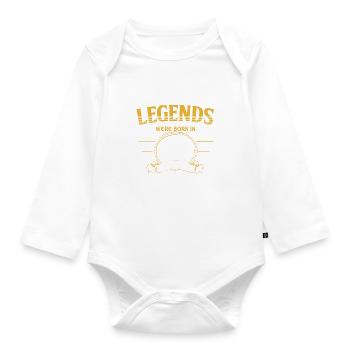 Des légendes sont nées en 1983 Don - Body Bébé bio manches longues - blanc - Devant