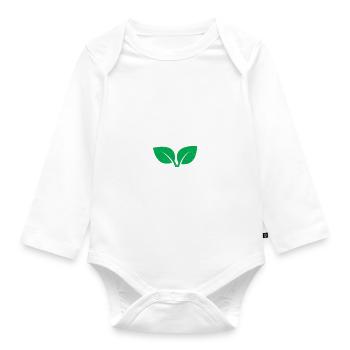 Vegetable Lover Vegetarian Gifts - Organic Longsleeve Baby Bodysuit - white - Front