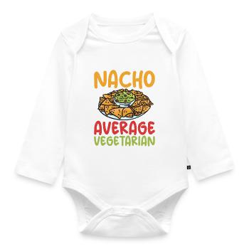 Vegetable Lover Vegetarian Gifts - Organic Longsleeve Baby Bodysuit - white - Front