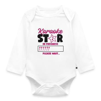 Karaoke Singer Karaoke Star In - Baby Bio-Langarm-Body - Weiß - Vorne