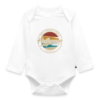 Heilbronn Echte Legenden leben in Heilbronner - Baby Bio-Langarm-Body - Weiß - Vorne