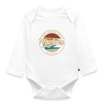 Marburg Echte Legenden leben in Marburger - Baby Bio-Langarm-Body - Weiß - Vorne