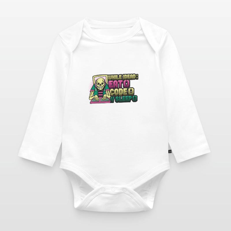 Programmer,Computer Programmer,Joke Organic Longsleeve Baby Bodysuit