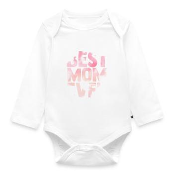 Best Mother Ever Mother's Day - Organic Longsleeve Baby Bodysuit - white - Front