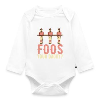 Tischfussball Tischkicker - Baby Bio-Langarm-Body - Weiß - Vorne