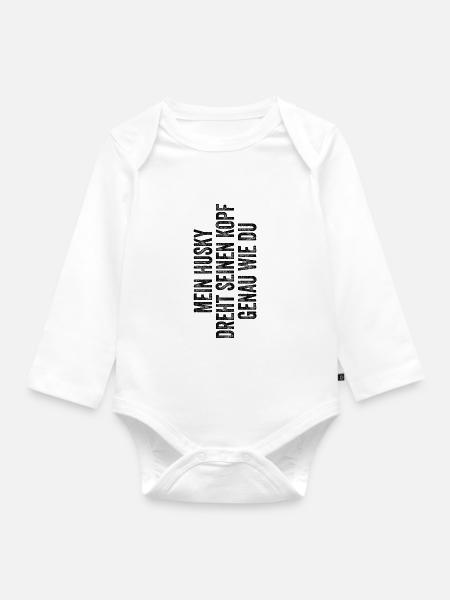 Husky - Baby Bio-Langarm-Body - Weiß