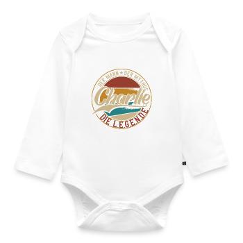 Charlie Der Mann der Mythos die Legende Geschenk - Baby Bio-Langarm-Body - Weiß - Vorne