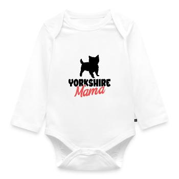 Yorkshire Terrier - Baby Bio-Langarm-Body - Weiß - Vorne