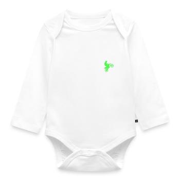 Enduro Moto Supermotard Moto Moto Motocross - Body Bébé bio manches longues - blanc - Devant
