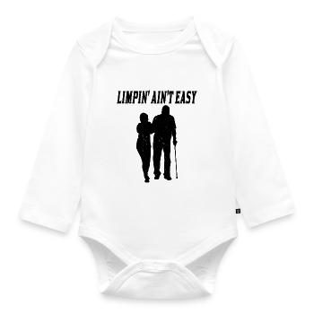 Limpin' Ain't Easy 13 - Organic Longsleeve Baby Bodysuit - white - Front