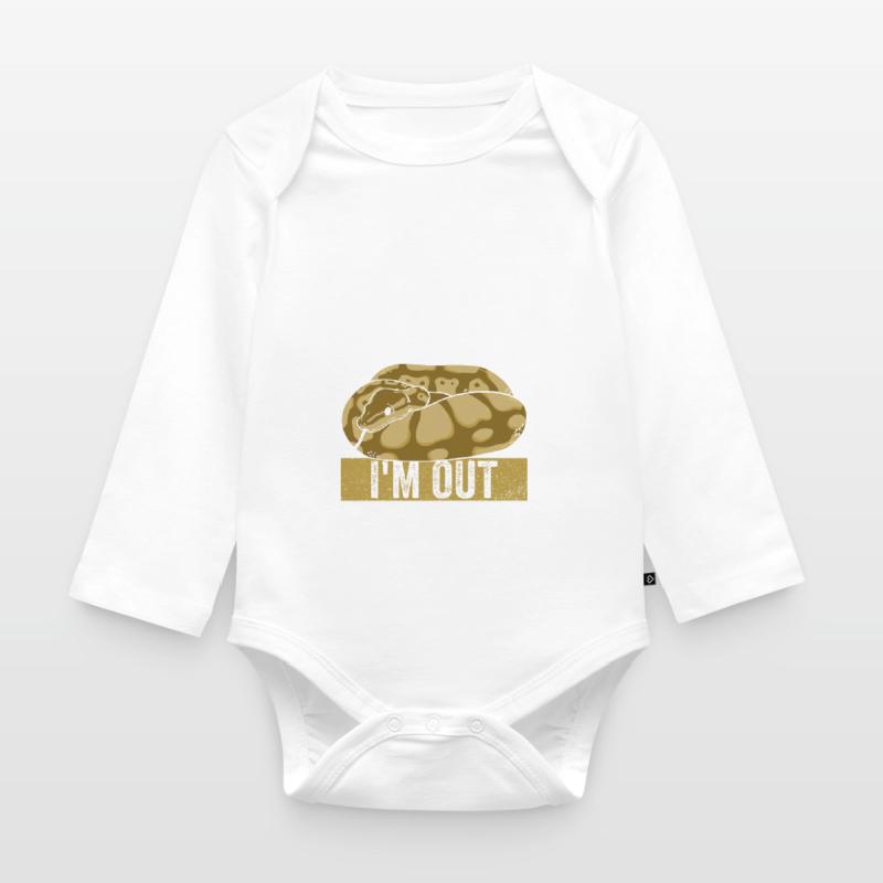 Königspython Liebhaber Banana Ball Python Organic Longsleeve Baby Bodysuit