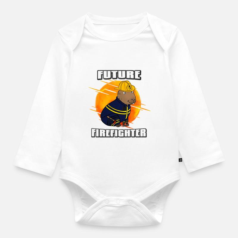 Futur pompier - Body Bébé bio manches longues - undefined