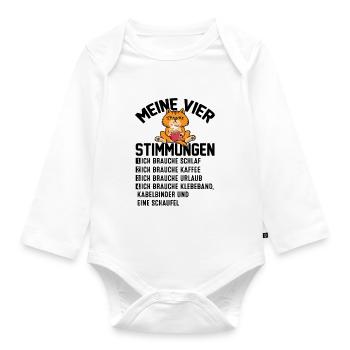 Meine Vier Stimmungen - Baby Bio-Langarm-Body - Weiß - Vorne