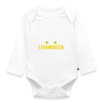 Lemonade Gift Ideas - Organic Longsleeve Baby Bodysuit - white - Front