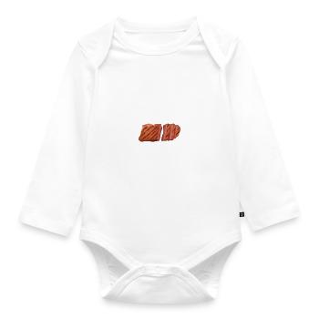 Cadeau de steak amateur de steak - Body Bébé bio manches longues - blanc - Devant