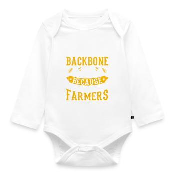 Quota d’agriculteur pour tracteurs agricoles - Body Bébé bio manches longues - blanc - Devant