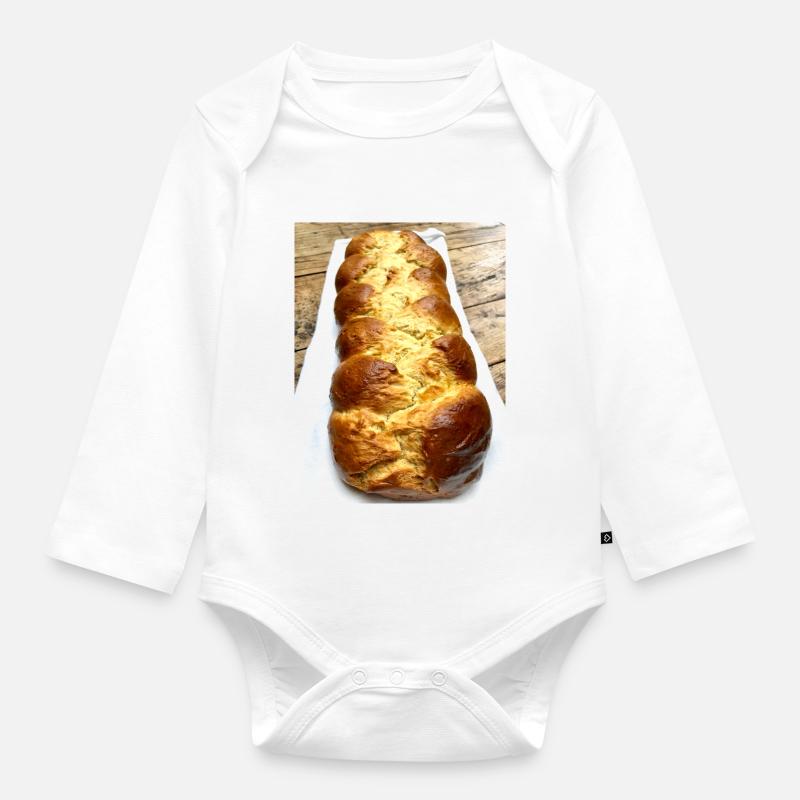 brioche - Body Bébé bio manches longues - blanc