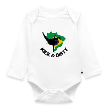 Capoeira for Mixed Martial Arts and Kickboxing - Organic Longsleeve Baby Bodysuit - white - Front