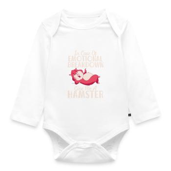 Hamster Lover Hamster Gift - Organic Longsleeve Baby Bodysuit - white - Front