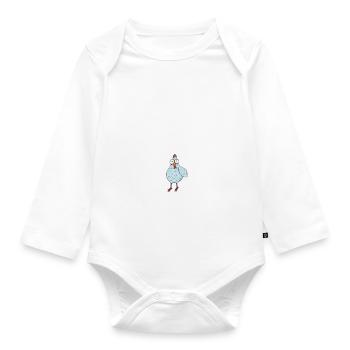 Cadeaux de poulet Propriétaire de poulet - Body Bébé bio manches longues - blanc - Devant
