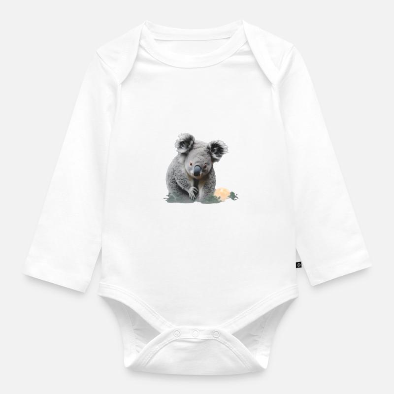 Koala - Baby Bio-Langarm-Body - Weiß