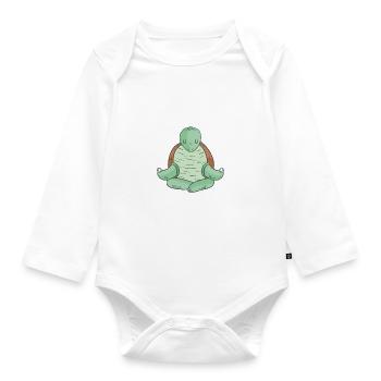 Turtle Owner Gift Turtle Lover - Organic Longsleeve Baby Bodysuit - white - Front
