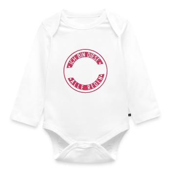 Giulia Geschenkidee Geschenk Geburtstag - Baby Bio-Langarm-Body - Weiß - Vorne