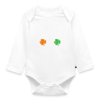 Irlande Irlandais drôle de dicton de la Saint-Patrick - Body Bébé bio manches longues - blanc - Devant
