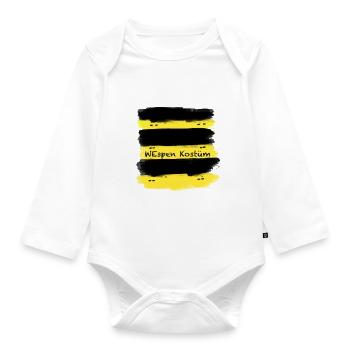 Wespen Kostüm,Wespe,Kostüm,Karneval - Baby Bio-Langarm-Body - Weiß - Vorne