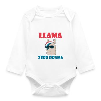 Llama Gift Llama Lover Gift - Organic Longsleeve Baby Bodysuit - white - Front