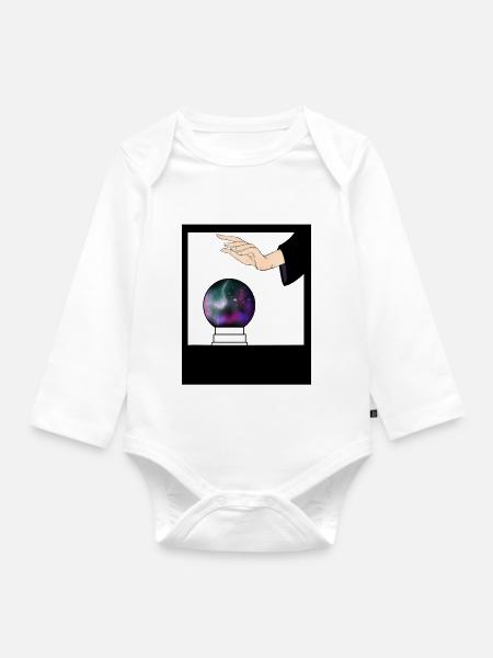 Magie - Baby Bio-Langarm-Body - Weiß