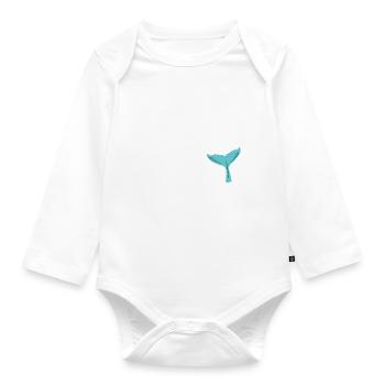 Whale Watchers - Organic Longsleeve Baby Bodysuit - white - Front