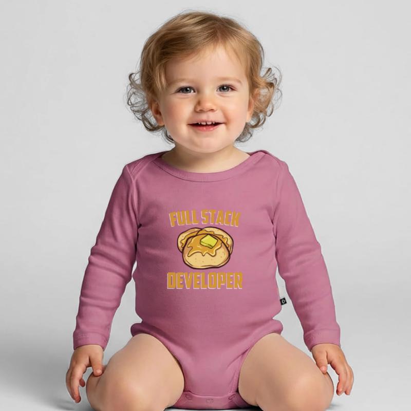 Full Stack Developer - Computer Software Program Organic Longsleeve Baby Bodysuit