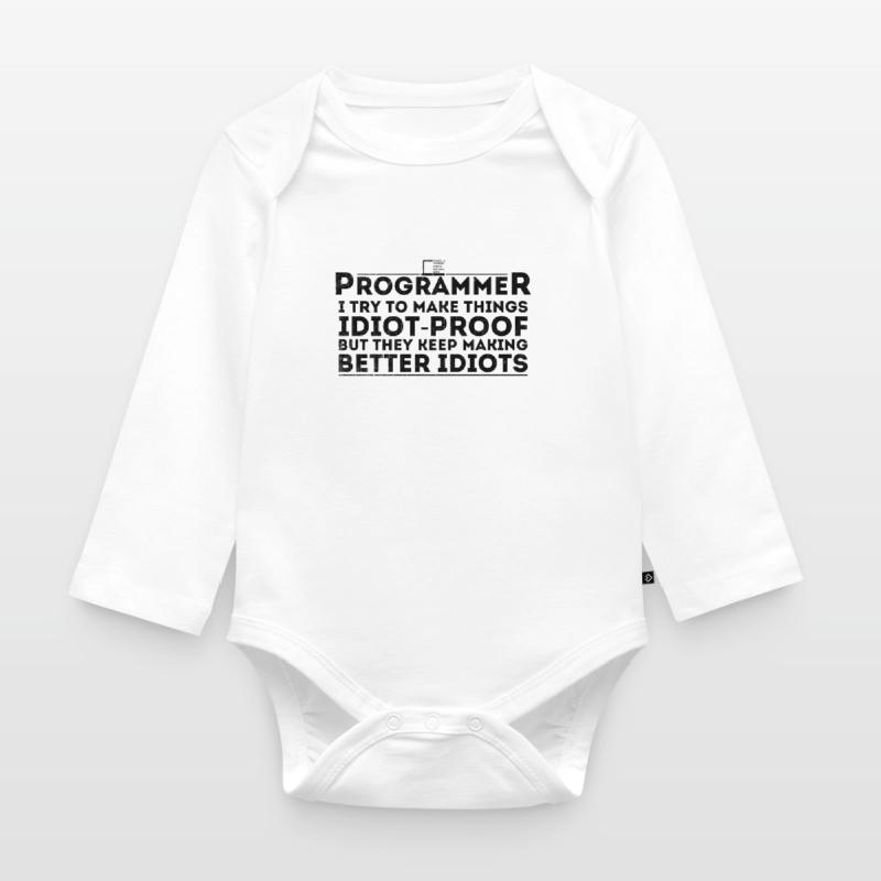 Funny Programmer Humor Computer Coder Programming Organic Longsleeve Baby Bodysuit