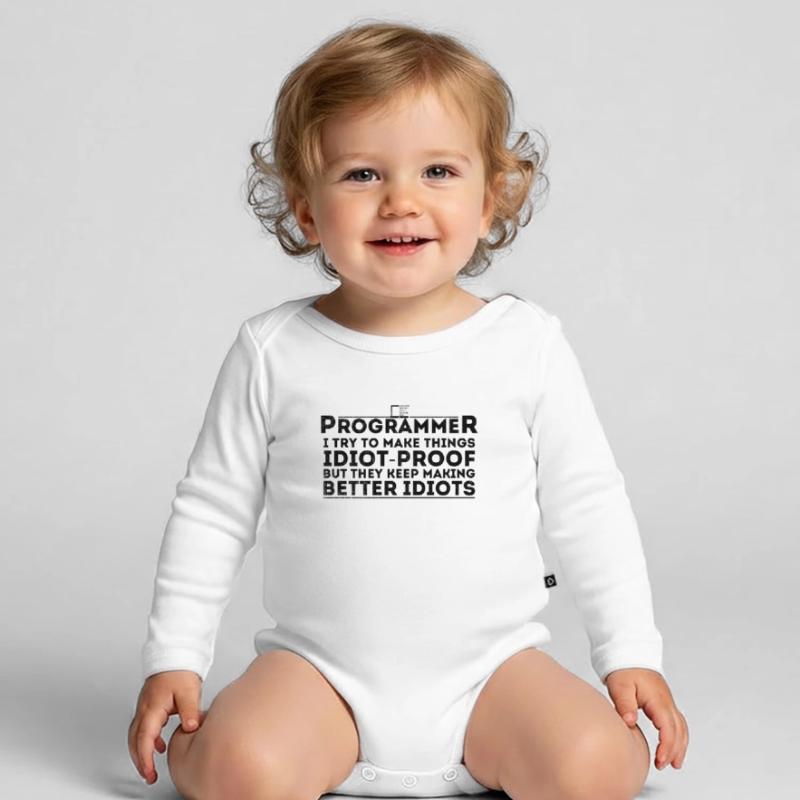 Drôle Programmeur Humour Codeur Informatique Programmation Body Bébé bio manches longues