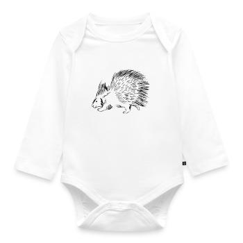 Porc-épic mignon - Body Bébé bio manches longues - blanc - Devant