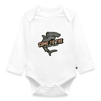 come to the shark side - Organic Longsleeve Baby Bodysuit - white - Front
