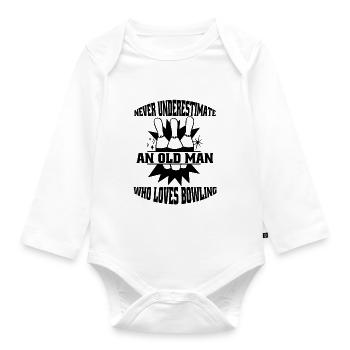 Bowling club Bowling Bowling Bowling club - Organic Longsleeve Baby Bodysuit - white - Front