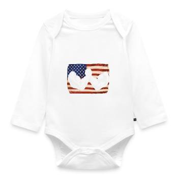 Arm wrestling arm wrestling - Organic Longsleeve Baby Bodysuit - white - Front