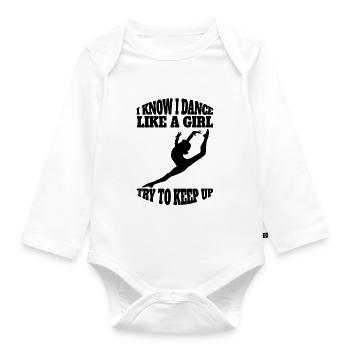 Ballet Dancer Gift Dance Ballerina Dance Class - Organic Longsleeve Baby Bodysuit - white - Front