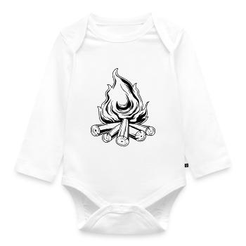Campfire - Organic Longsleeve Baby Bodysuit - white - Front