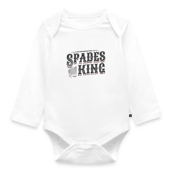 King of Spades, Cards of Spades - Organic Longsleeve Baby Bodysuit - white - Front