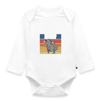 Rattenbesitzer Geschenk Ratten Liebhaber - Baby Bio-Langarm-Body - Weiß - Vorne