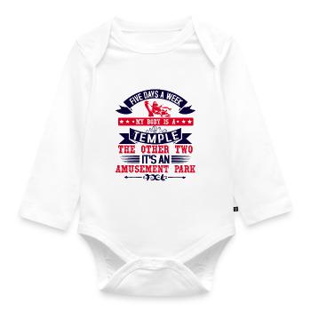 FIVE DAYS A WEEK TEMPLE THE OTHER TWO IT S AN - Organic Longsleeve Baby Bodysuit - white - Front