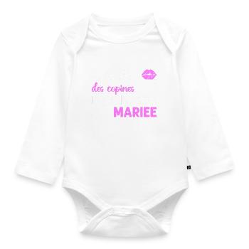 Gang des copines de la mariée humour EVJF cadeau. - Body Bébé bio manches longues - blanc - Devant
